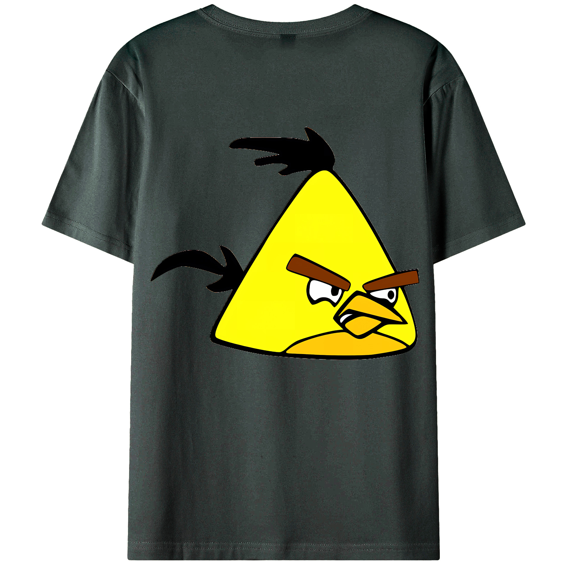 （画像用） Angry Birds アングリーバード 綿100％ メンズ半袖Tシャツ（バックプリント） 通気性
